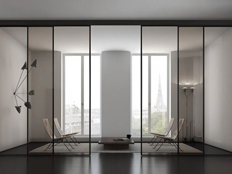 Cửa lùa slim không ray dưới -Tổng hợp những thông tin cần biết trước khi lựa chọn