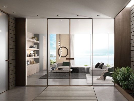 So sánh cửa lùa slim không ray dưới với cửa lùa nội thất thông thường