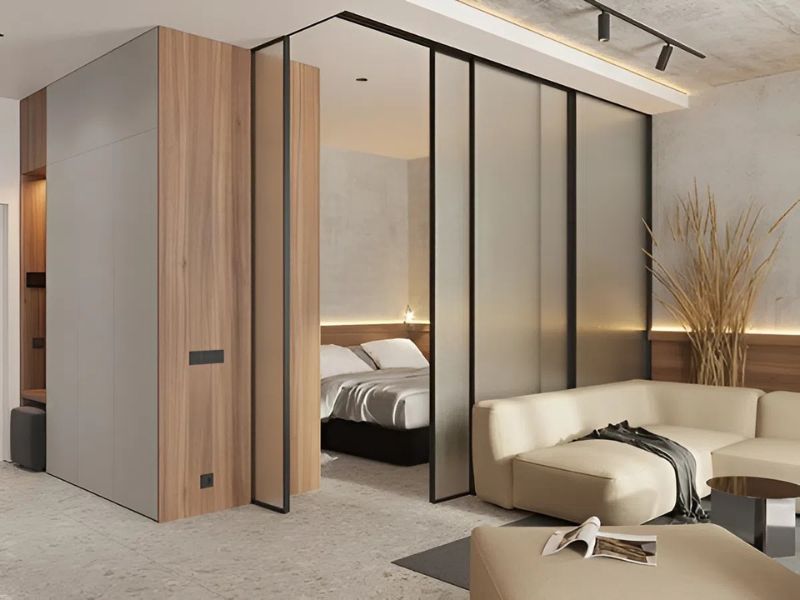 So sánh cửa nhôm slim nội thất nên chọn mở quay hay mở trượt