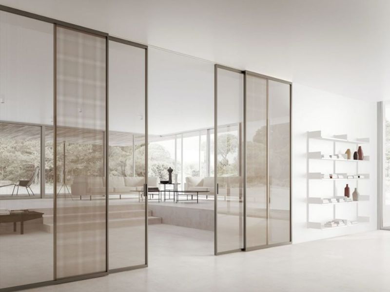 Từ phòng khách đến phòng ngủ Cách cửa lùa slim tối ưu diện tích hiệu quả