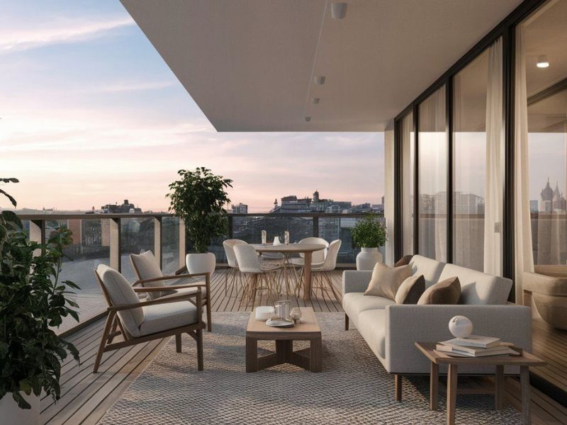 Sống chậm giữa thành phố với ban công mở toàn cảnh từ cửa Slim Panorama