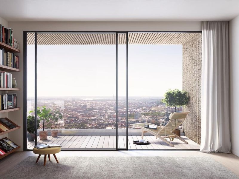 Sống chậm giữa thành phố với ban công mở toàn cảnh từ cửa Slim Panorama