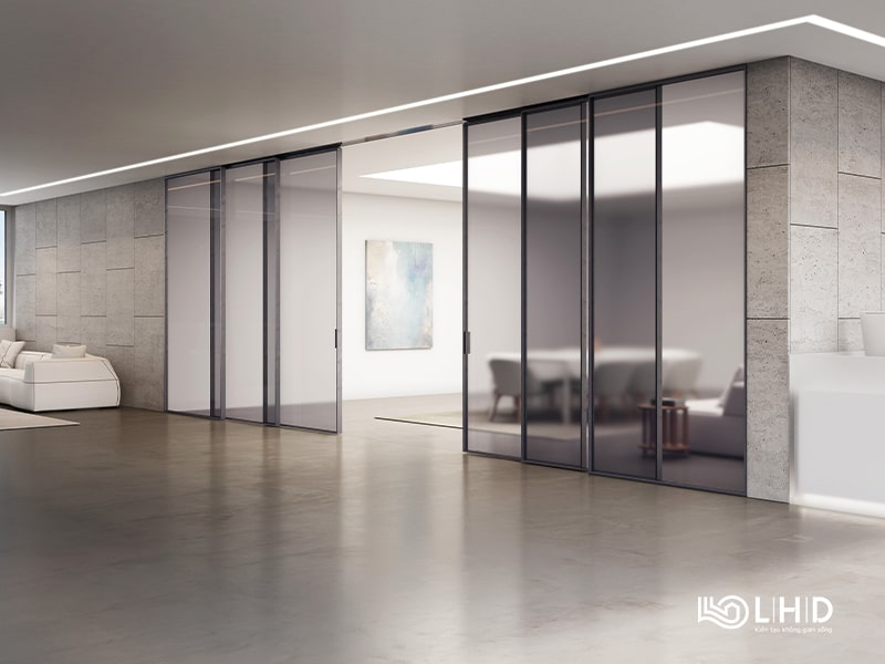 cửa lùa slim ngăn phòng