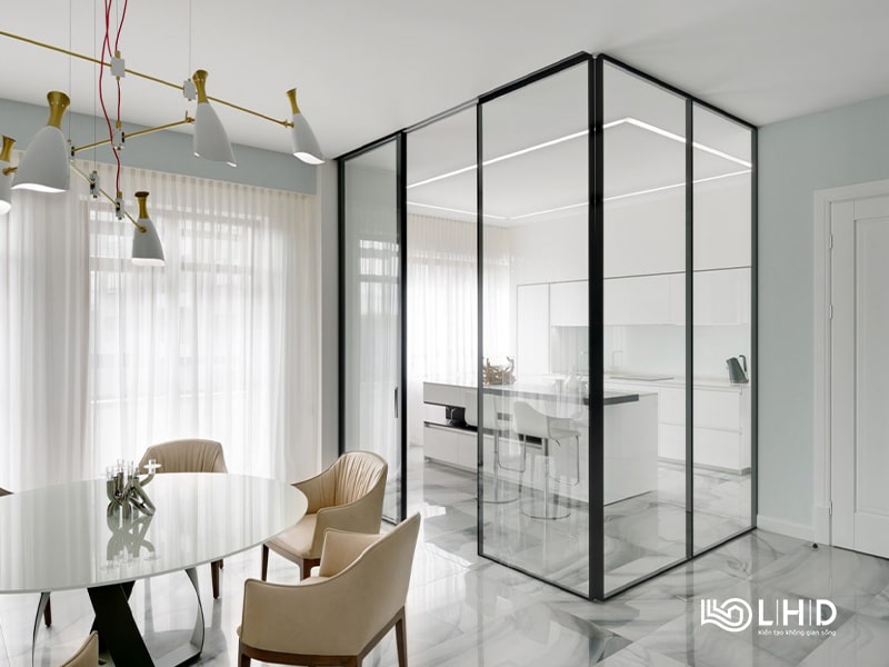 cửa lùa slim ngăn phòng