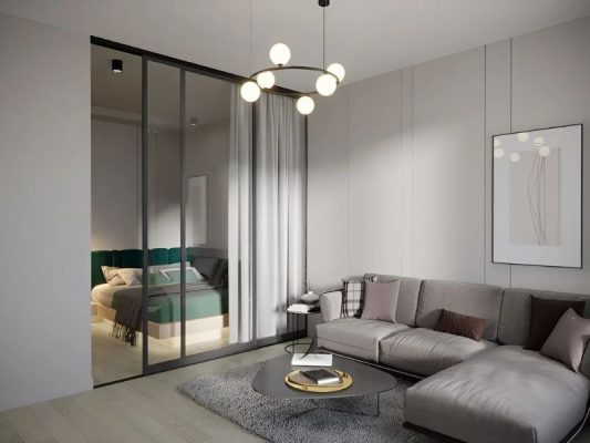 cửa nhôm lùa slim ngăn phòng