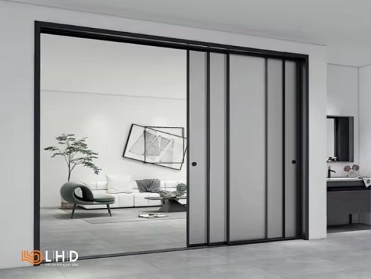cửa trượt 3 cánh slim nội thất