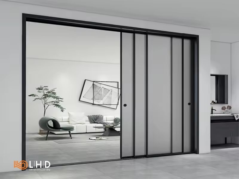 cửa trượt 3 cánh slim nội thất