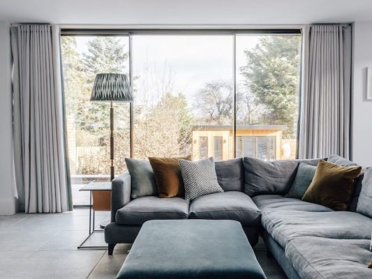 cửa đi 3 cánh mở trượt slim ngoại thất