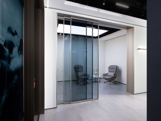 cửa lùa slim không ray dưới