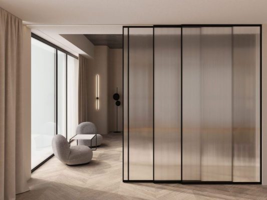 cửa nhôm anode slim nội thất