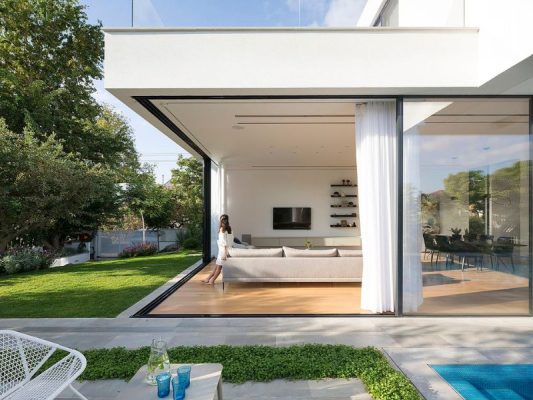 cửa lùa slim ngoại thất tự động