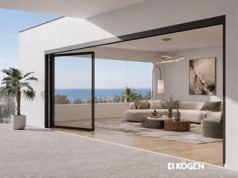 Cửa nhôm trượt quay 3 ray inox 4